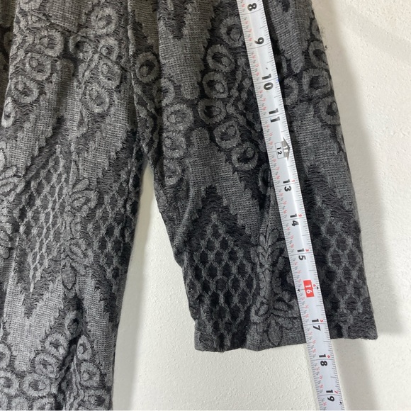 Bisou Bisou Michele Bohbot Midi Dress Lace Size 16 Argyle Zipper Charcoal Boho - Picture 7 of 16